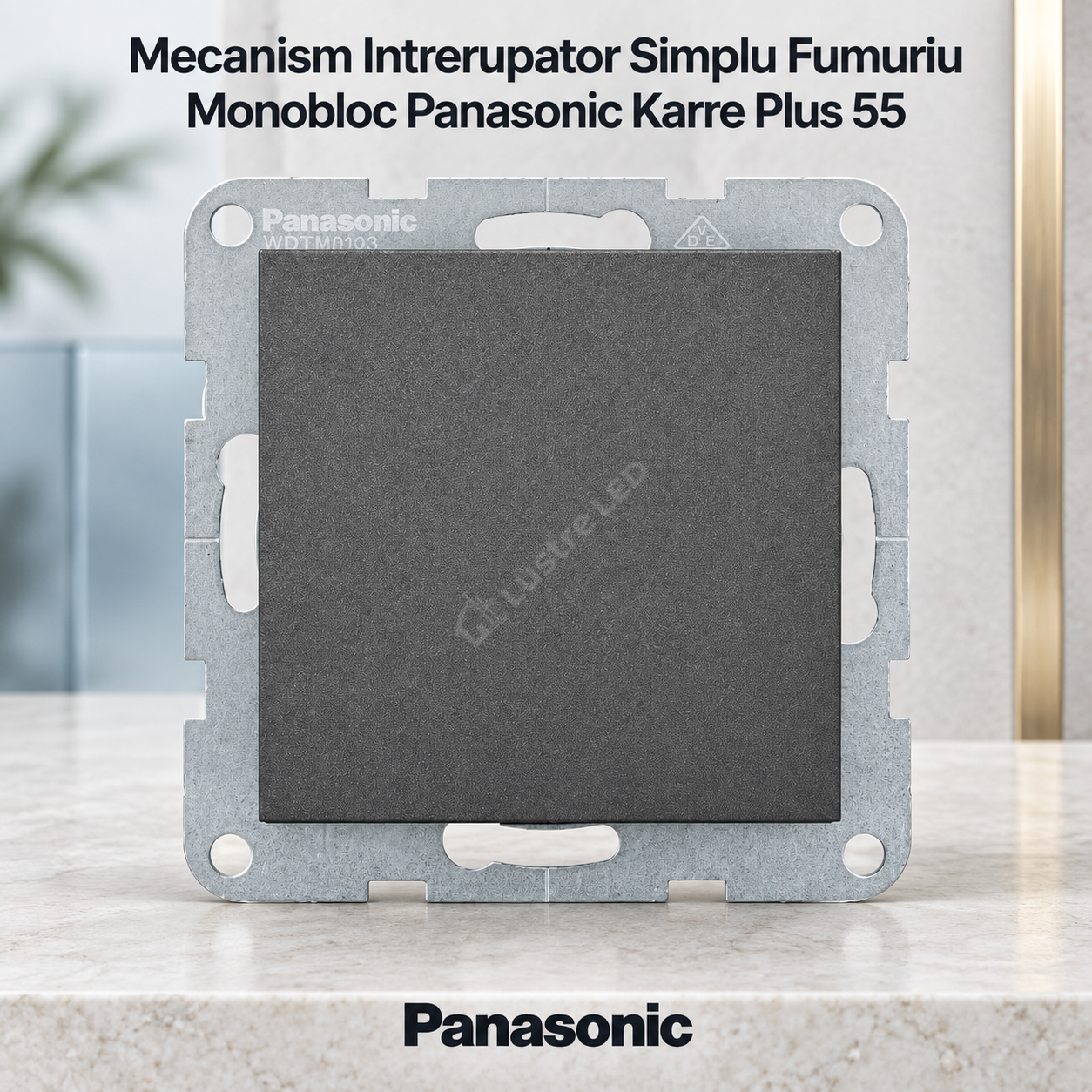 Mecanism Intrerupator Simplu Fumuriu Monobloc Panasonic Karre Plus 55