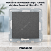 Mecanism Intrerupator Simplu Fumuriu Monobloc Panasonic Karre Plus 55