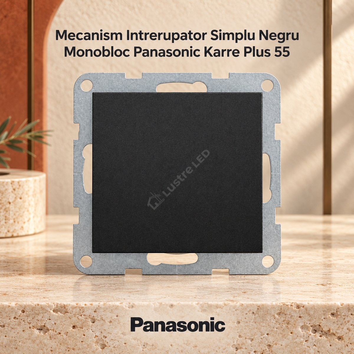 Mecanism Intrerupator Simplu Negru Monobloc Panasonic Karre Plus 55