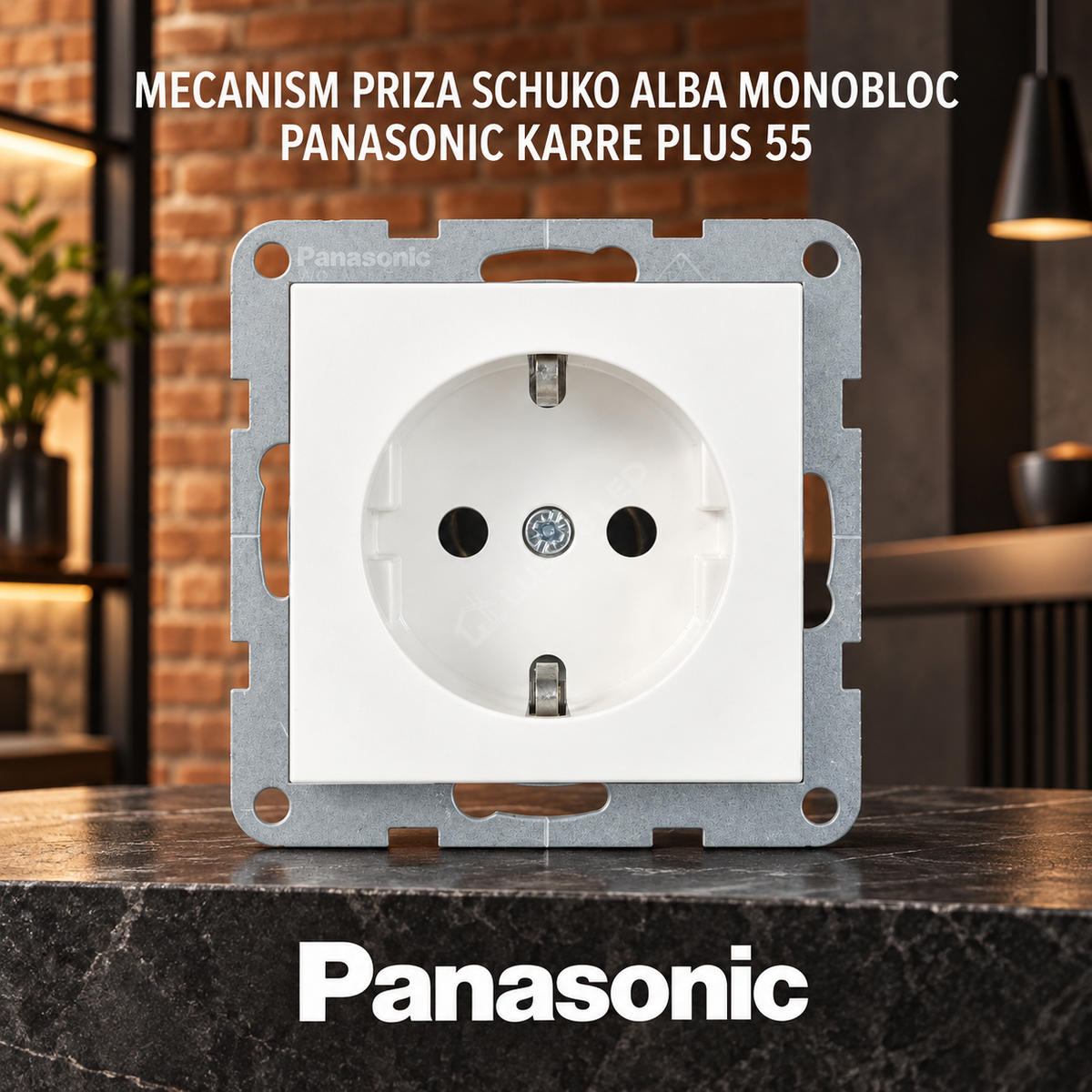 Mecanism Priza Schuko Alba Monobloc Panasonic Karre Plus 55