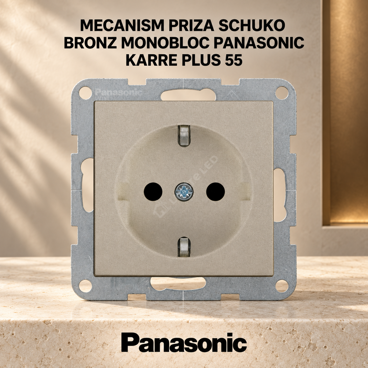 Mecanism Priza Schuko Bronz Monobloc Panasonic Karre Plus 55