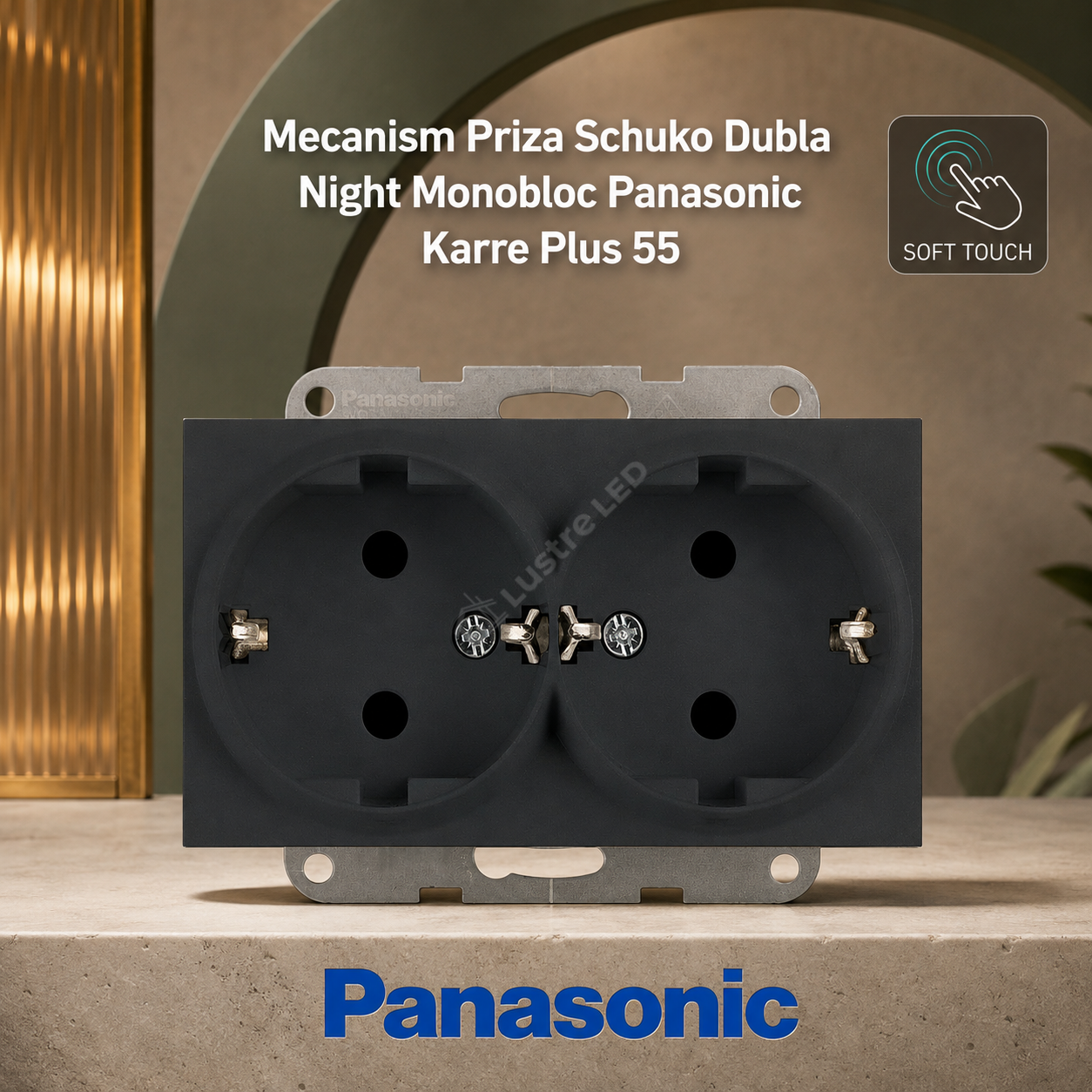 Mecanism Priza Schuko Dubla Night Monobloc Panasonic Karre Plus 55