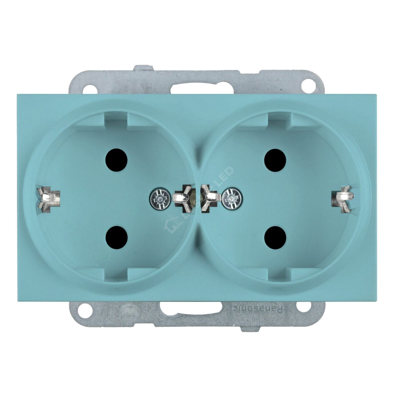 Mecanism Priza Schuko Dubla Turcoaz Monobloc Panasonic Karre Plus 55