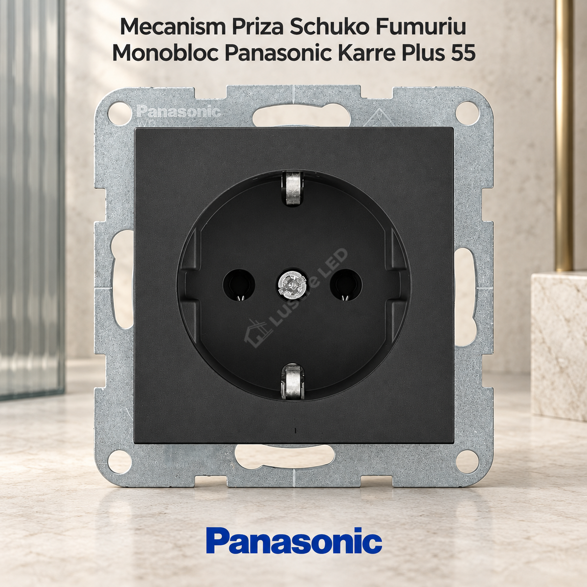 Mecanism Priza Schuko Fumuriu Monobloc Panasonic Karre Plus 55