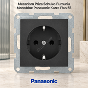 Mecanism Priza Schuko Fumuriu Monobloc Panasonic Karre Plus 55