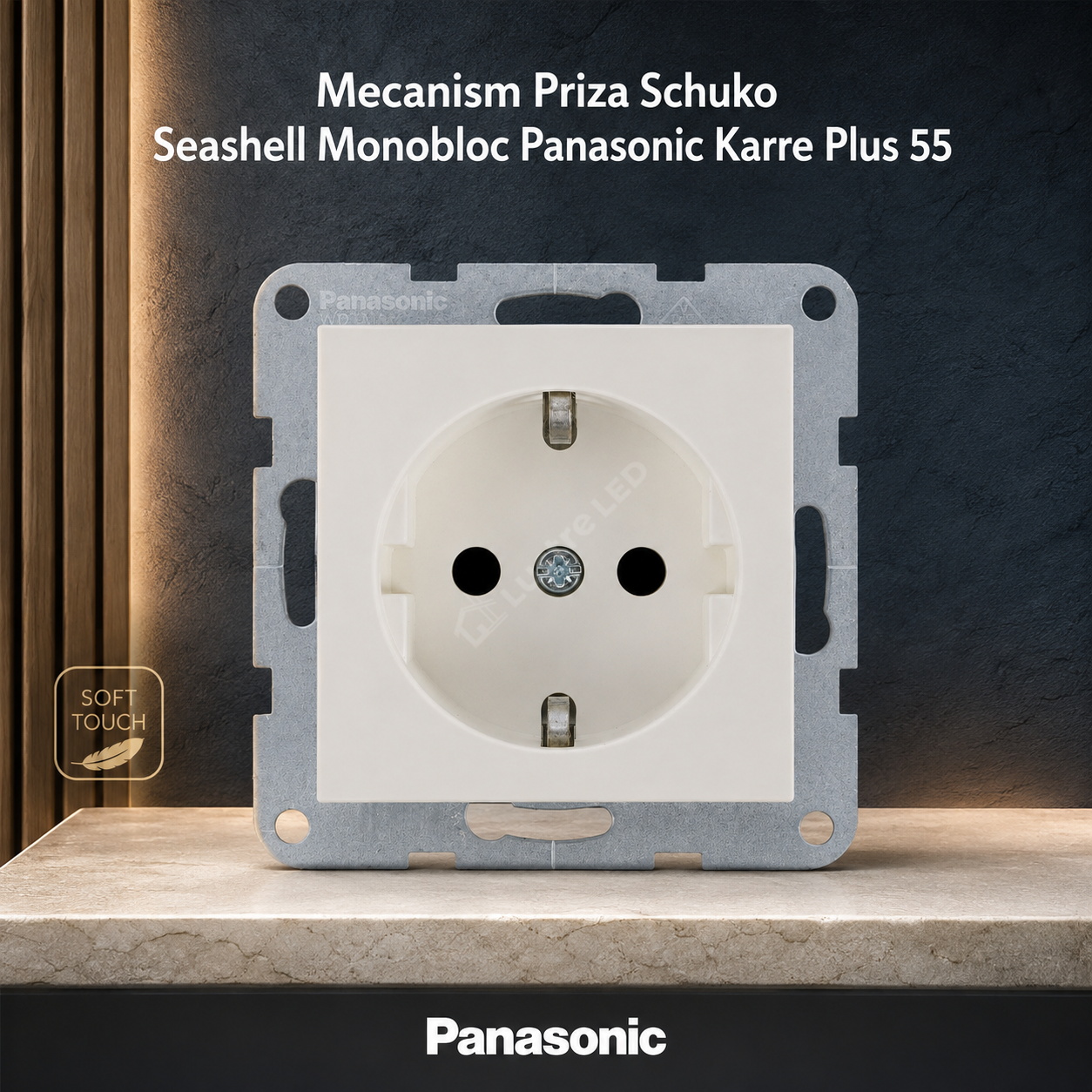 Mecanism Priza Schuko Seashell Monobloc Panasonic Karre Plus 55