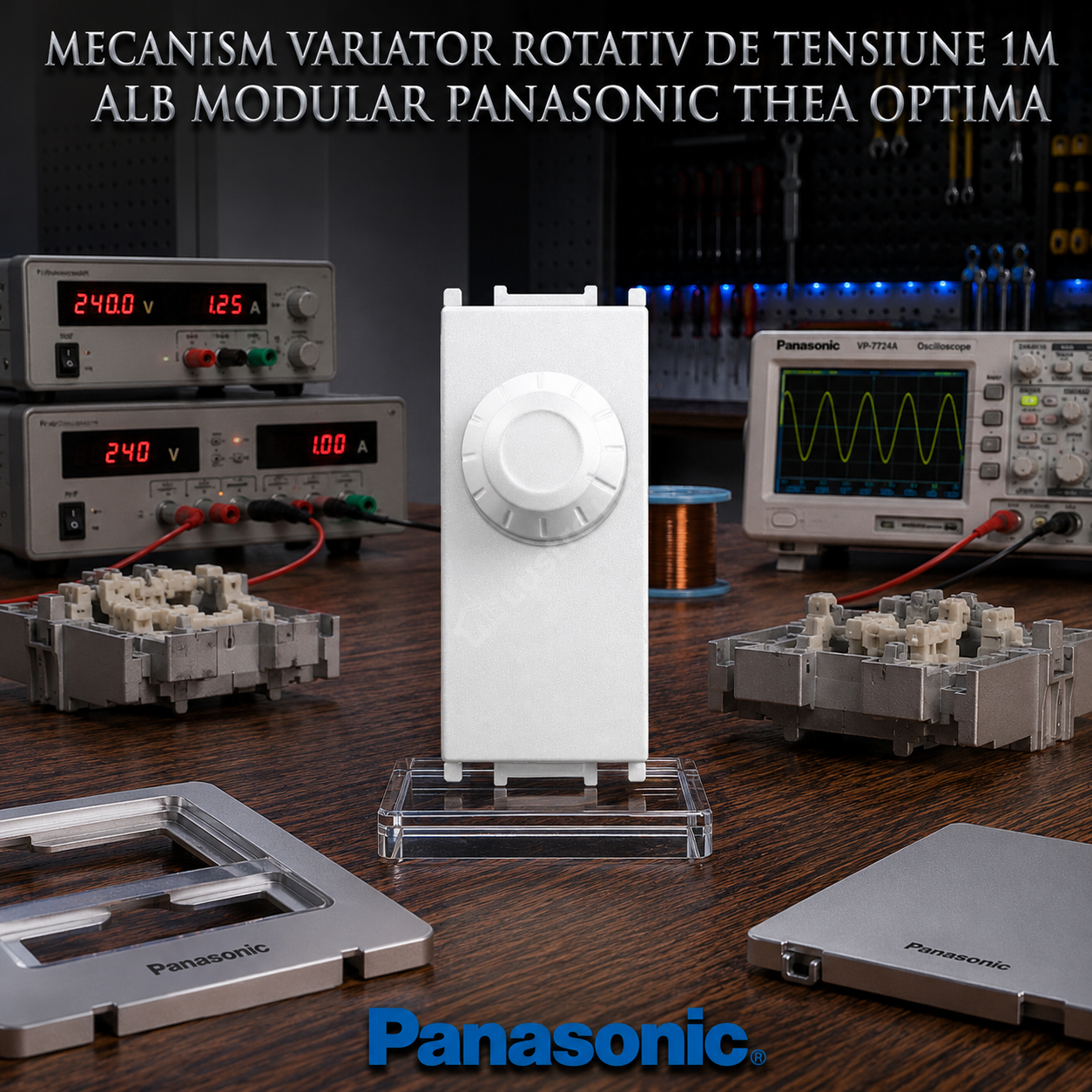 Mecanism Variator Rotativ de Tensiune 1M Alb Modular Panasonic Thea Optima