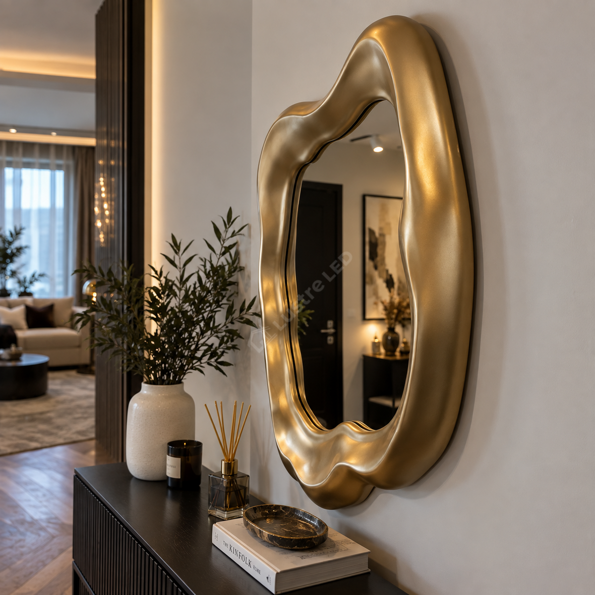 Oglinda Decorativa FLUIDA Gold 85x60cm