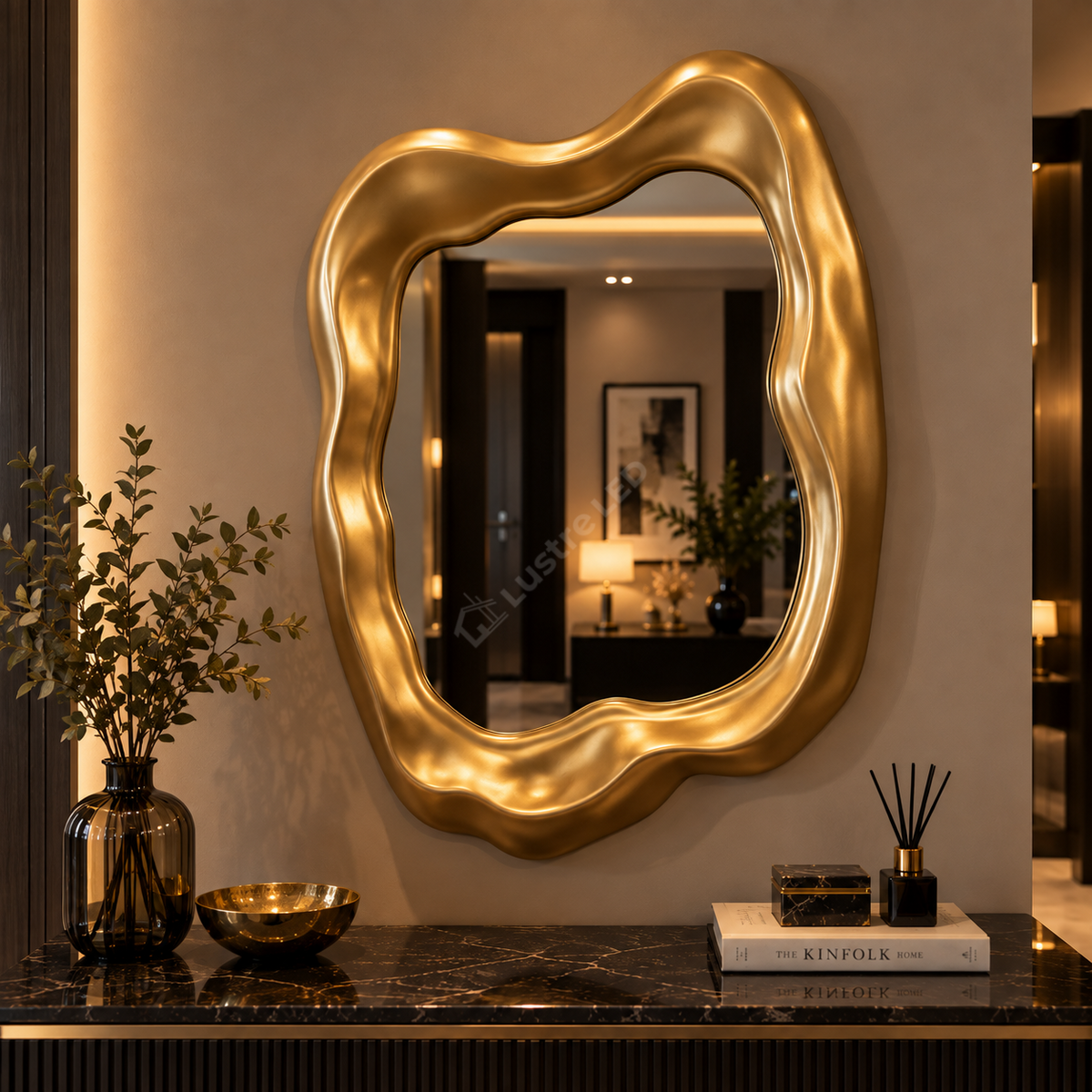 Oglinda Decorativa FLUIDA Gold 85x60cm