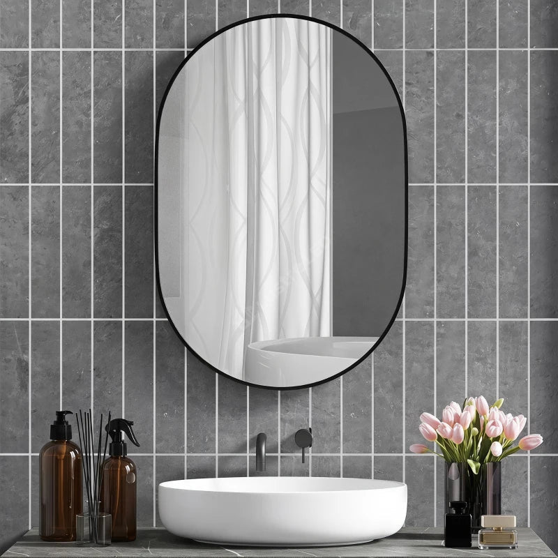 Oglinda Decorativa Rybo Black Oval 60x80CM