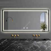 Oglinda LED 120x80cm cu Rama Neagra Functie Dezaburire, Touch J45