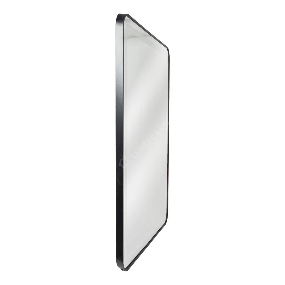 Oglinda LED 60x78cm Rama Neagra Dimabila 3 Lumini Dezaburire si Touch