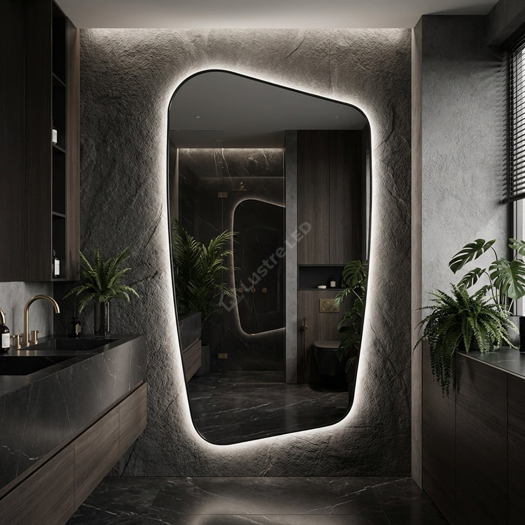 Oglinda LED ALICANTE Black 70x110CM 3 Lumini si Touch