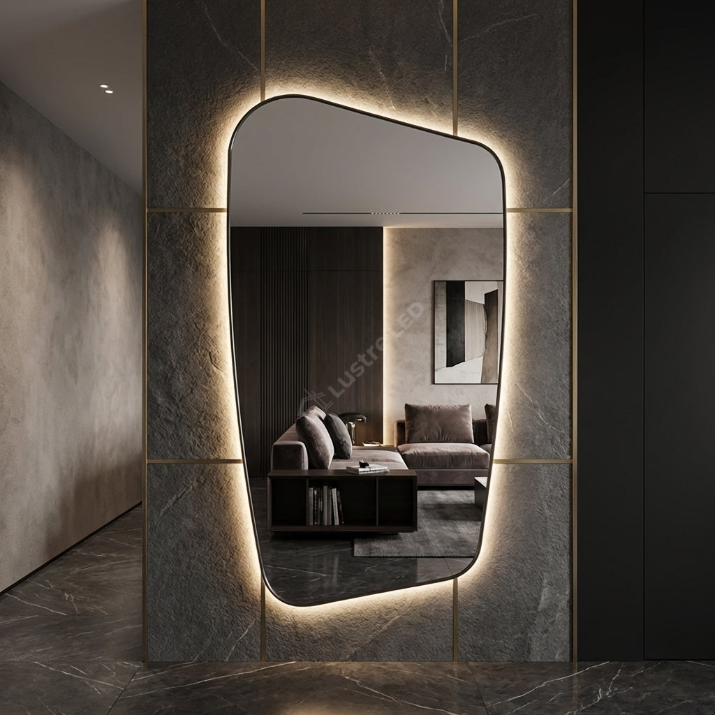 Oglinda LED ALICANTE Black 70x110CM 3 Lumini si Touch