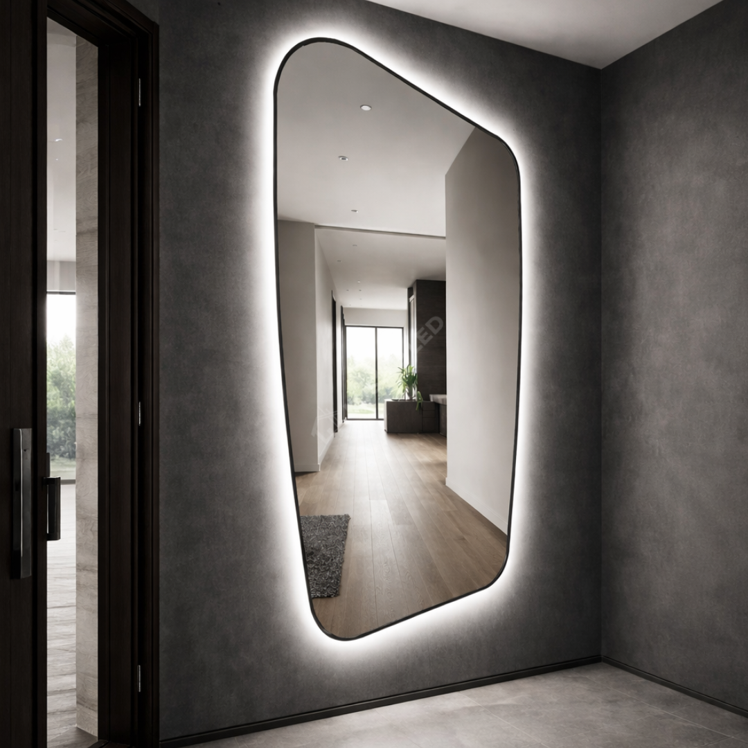 Oglinda LED ALICANTE Black 70x110CM 3 Lumini si Touch