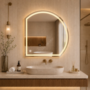Oglinda LED Astco 2 FRAMELESS Dimabila 90x90CM 3 Lumini Dezaburire si Touch
