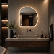 Oglinda LED Astco FRAMELESS Dimabila 90x90CM 3 Lumini Dezaburire si Touch