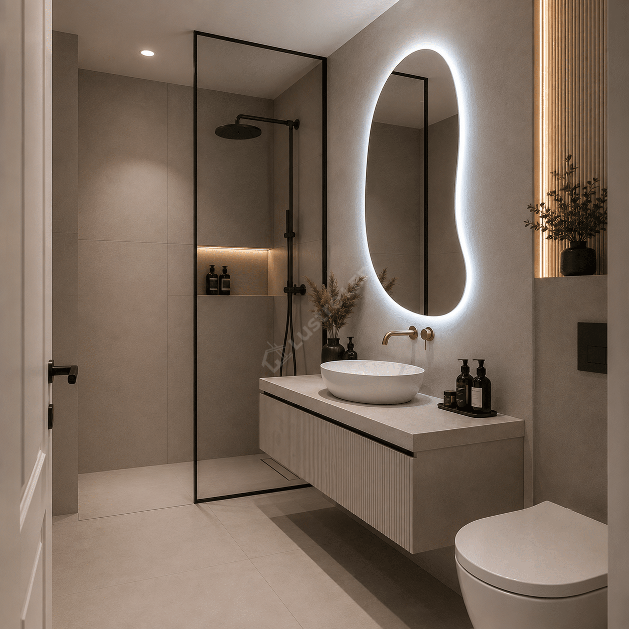 Oglinda LED Carto Frameless 70x100CM 3 Lumini si Touch
