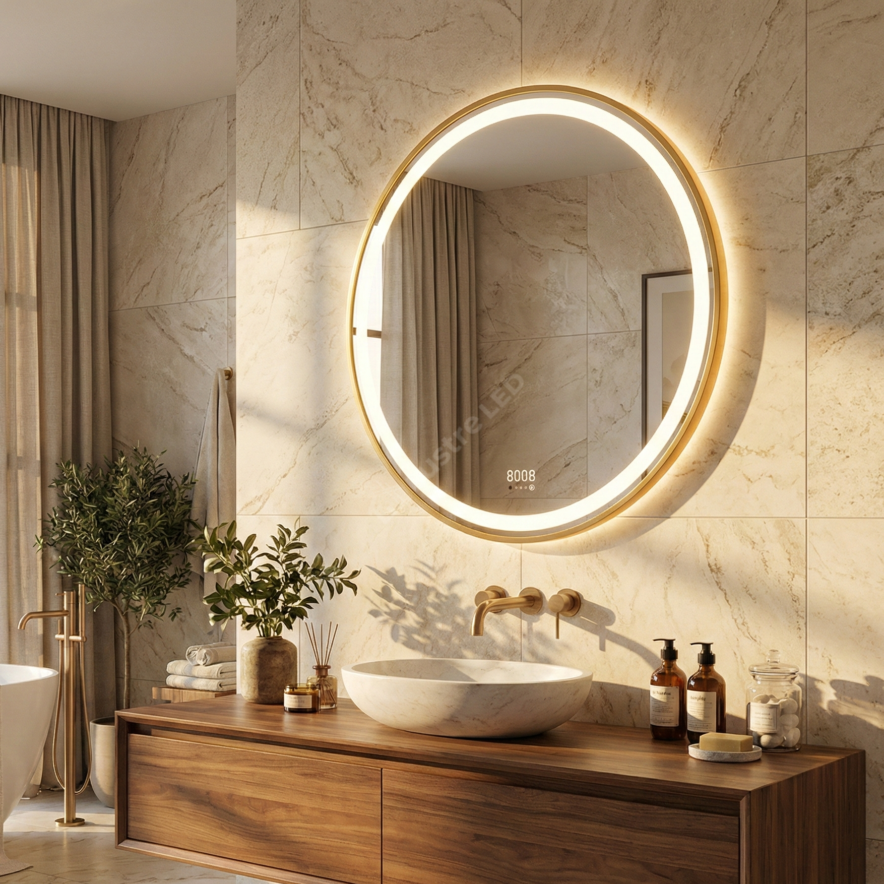 Oglinda LED CHIARA 80CM Functie Dezaburire, Senzor, 3 Lumini