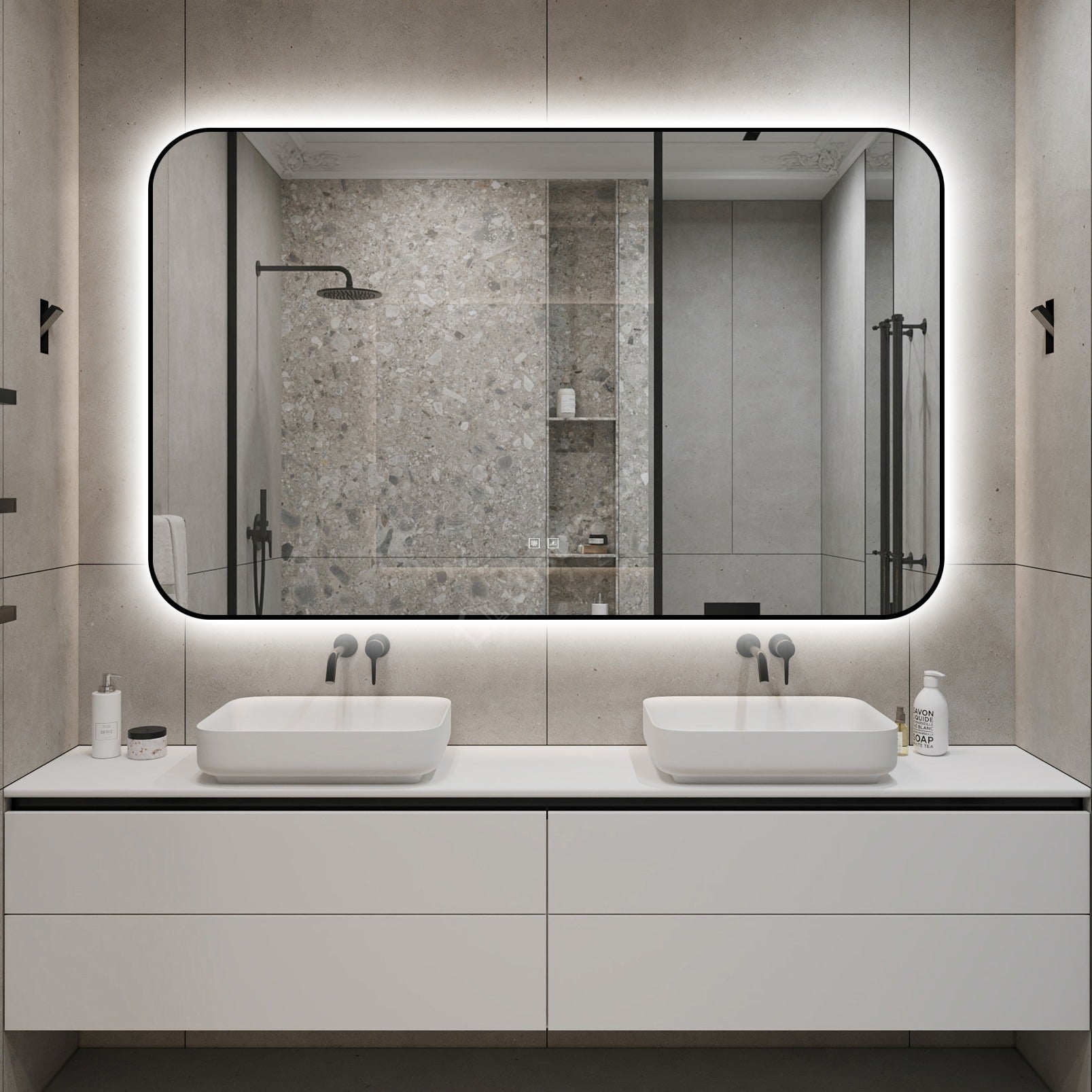 Oglinda LED Dreptunghiulara 130x80cm Functie Dezaburire si Touch