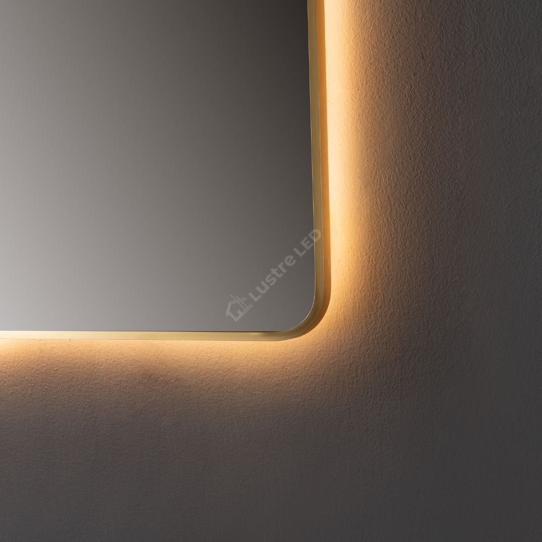 Oglinda LED DUBLIN Gold 80x80CM 3 Lumini si Touch