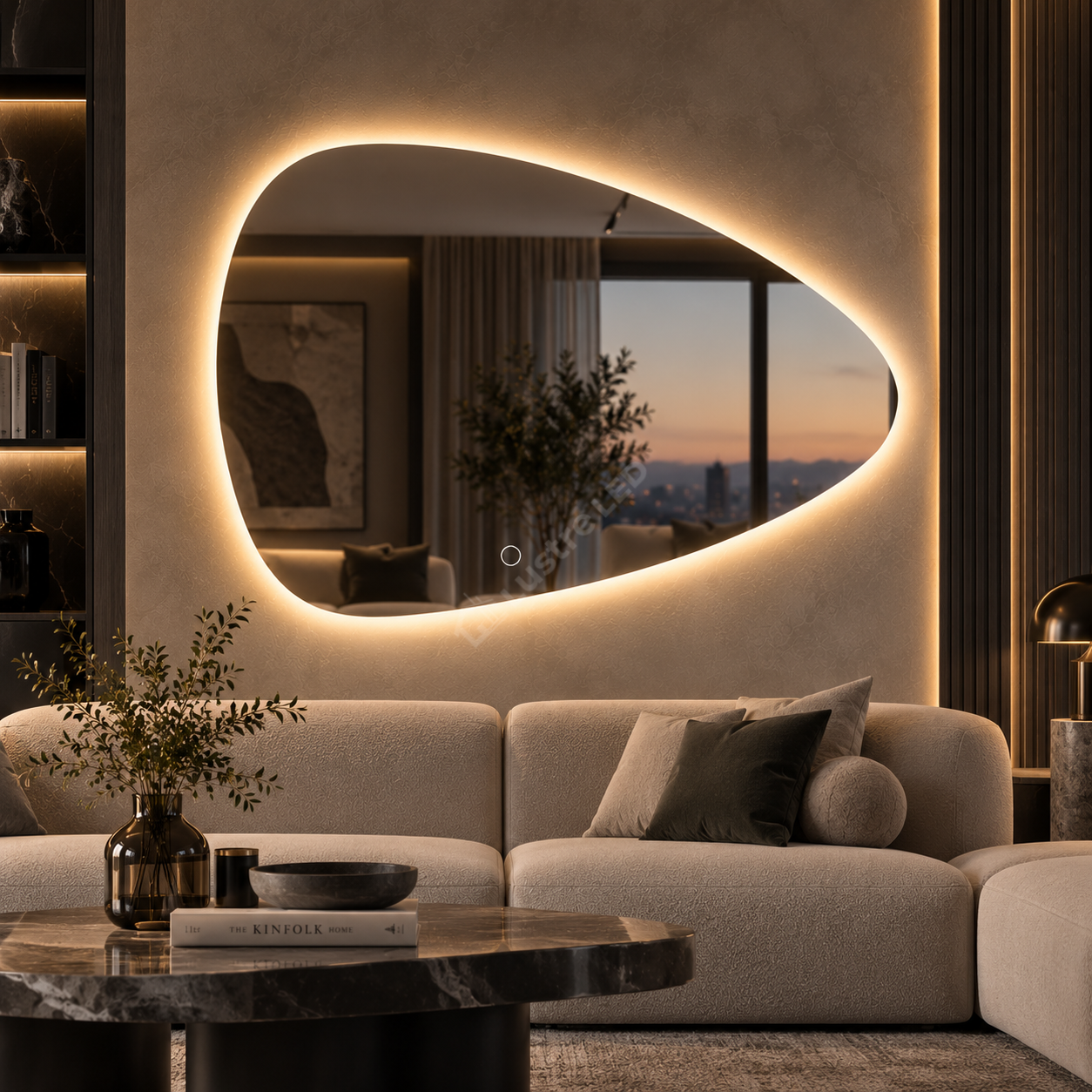 Oglinda LED DUNA Forma Organica 70x50CM Touch