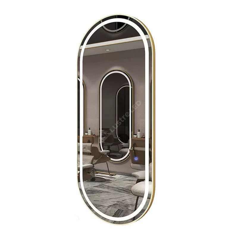 Oglinda LED FELOP Ovala Gold 160x50cm Touch si 3 Lumini