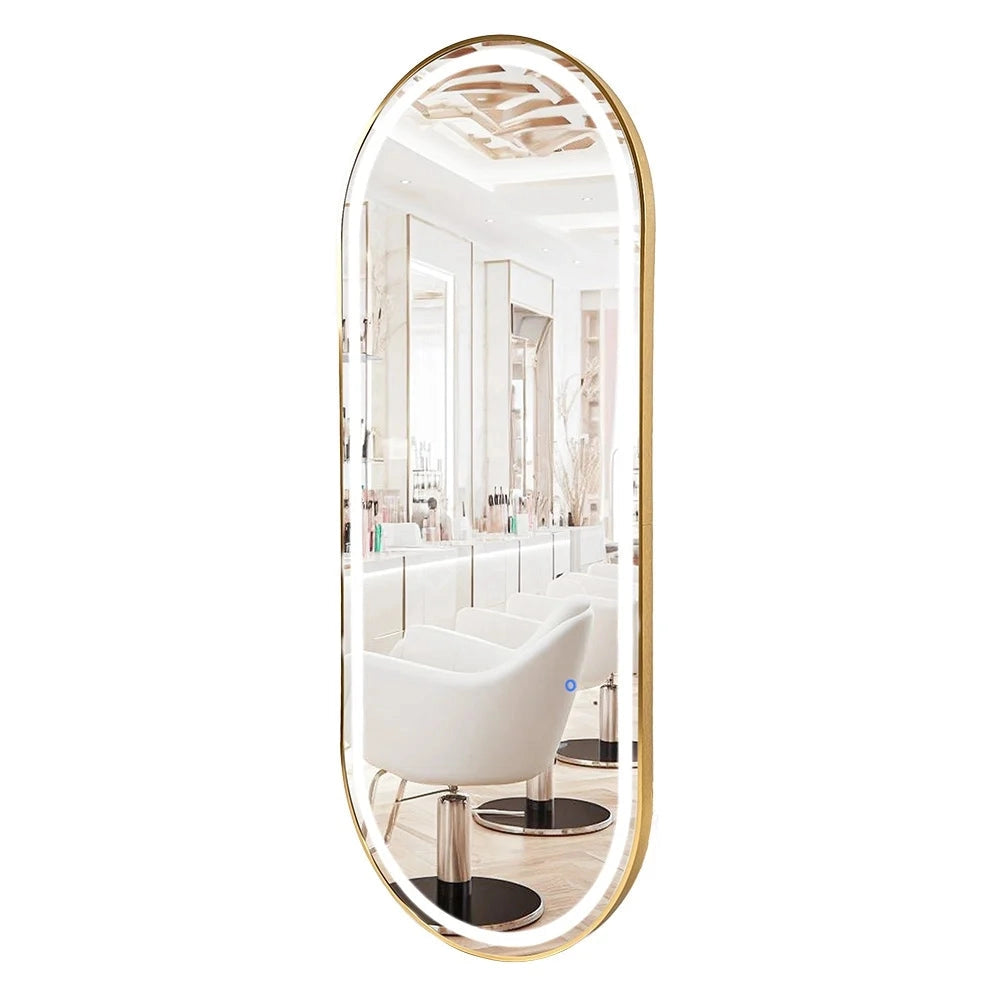 Oglinda LED FELOP Ovala Gold 160x50cm Touch si 3 Lumini