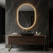 Oglinda LED FORTUNA 60x85CM Slim Gold Senzor Miscare