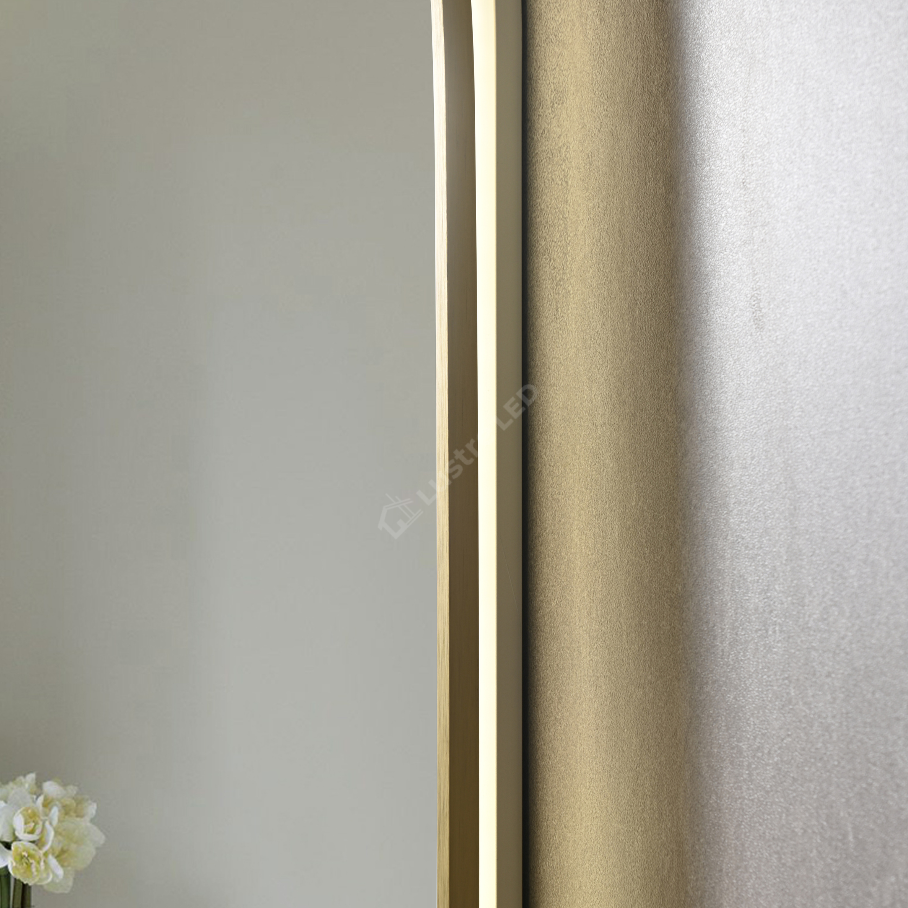 Oglinda LED FORTUNA 60x85CM Slim Gold Senzor Miscare