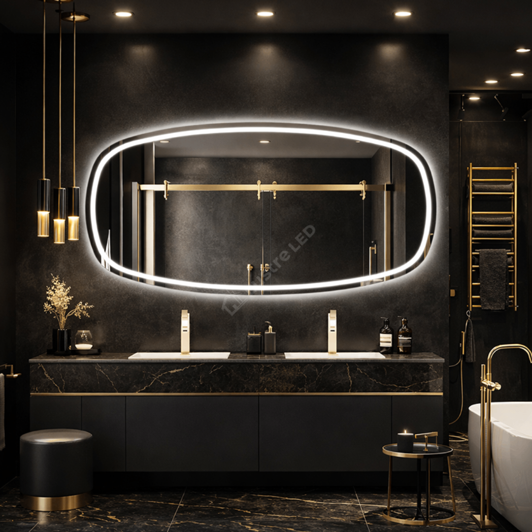 Oglinda LED FRAMELESS ATHENS 150x85CM 3 Lumini si Touch