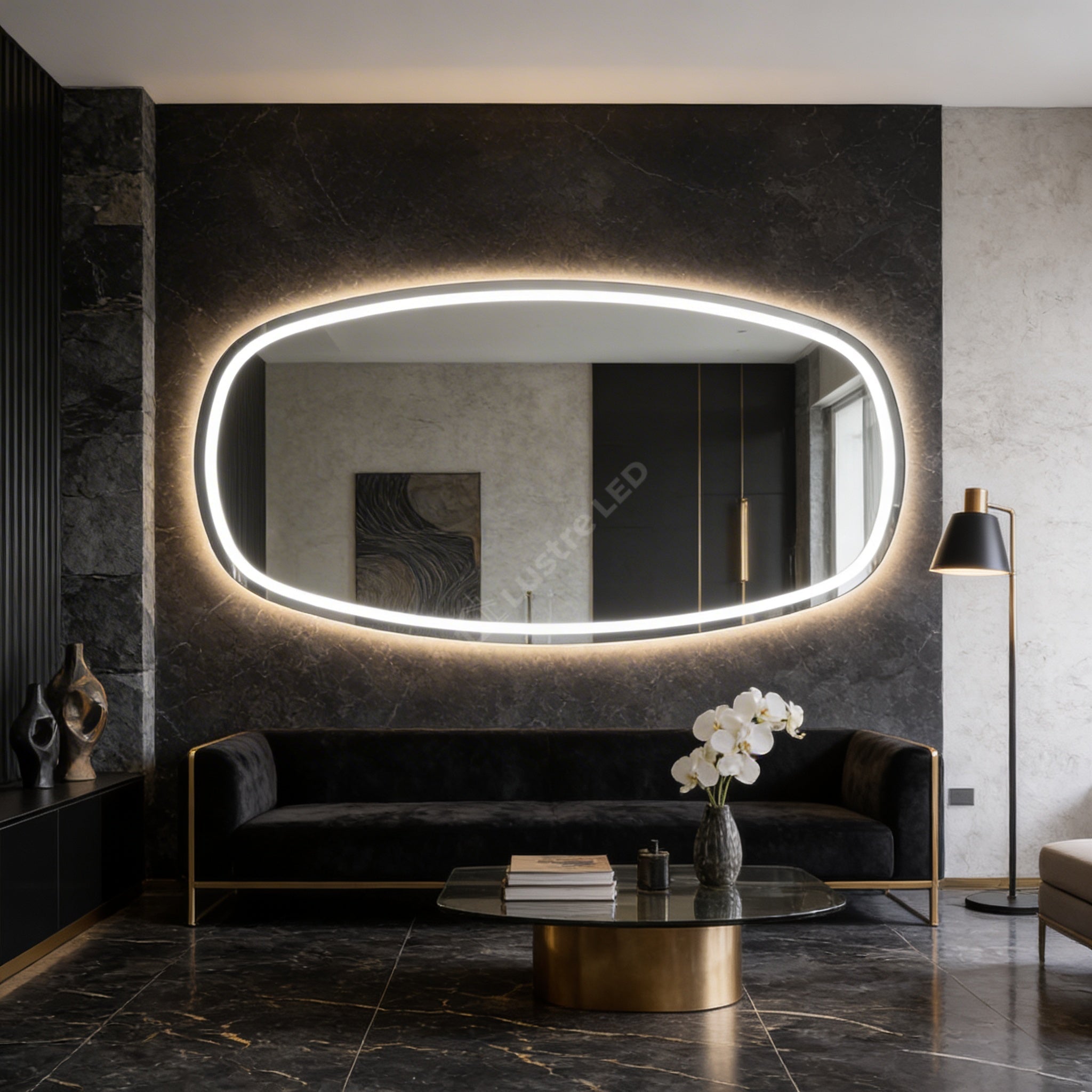 Oglinda LED FRAMELESS ATHENS 150x85CM 3 Lumini si Touch