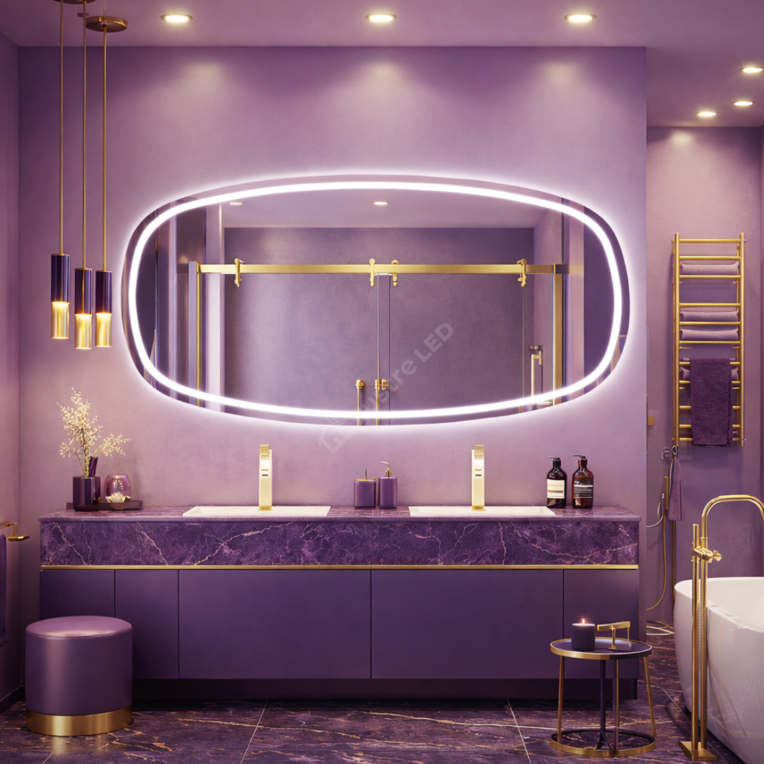 Oglinda LED FRAMELESS ATHENS 150x85CM 3 Lumini si Touch