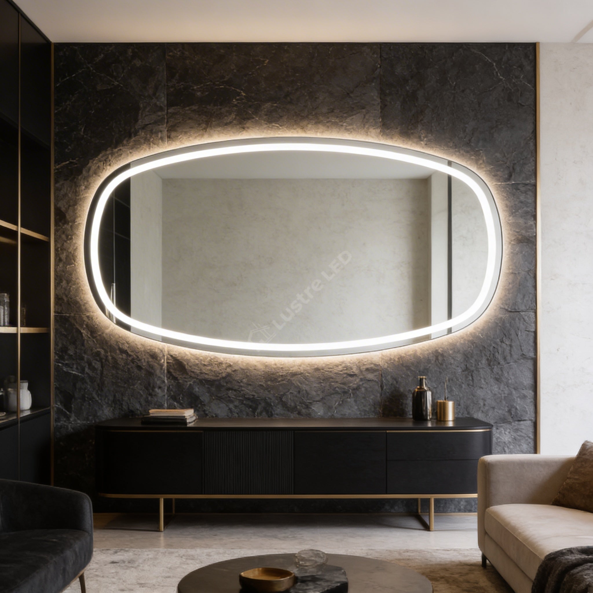 Oglinda LED FRAMELESS ATHENS 150x85CM 3 Lumini si Touch