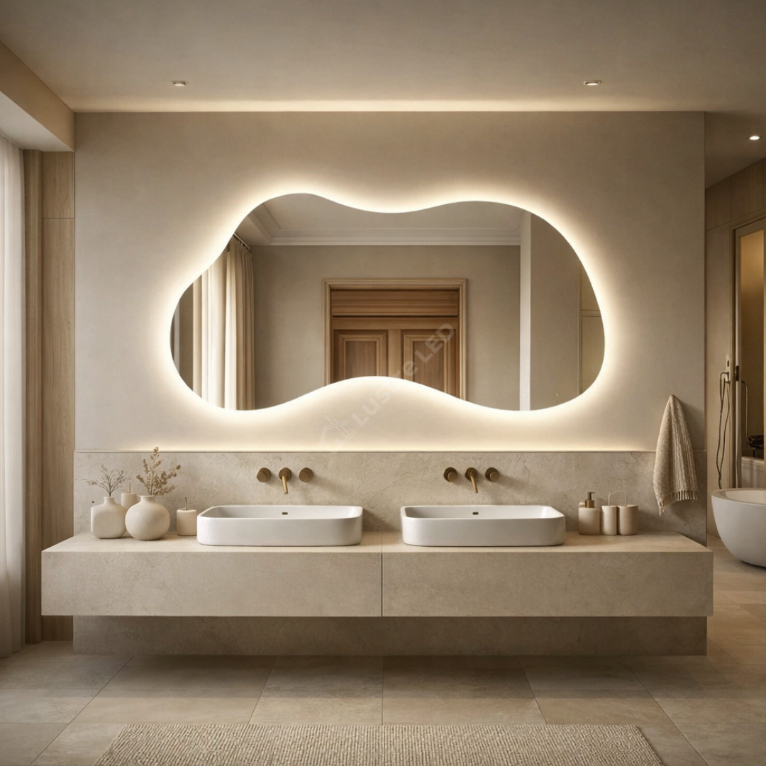 Oglinda LED FRAMELESS BILBAO 140x80cm 3 Lumini si Touch