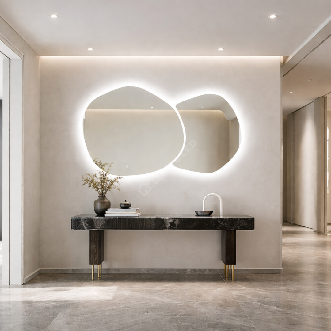 Oglinda LED FRAMELESS VALENCIA 140X80CM 3 Lumini si Touch