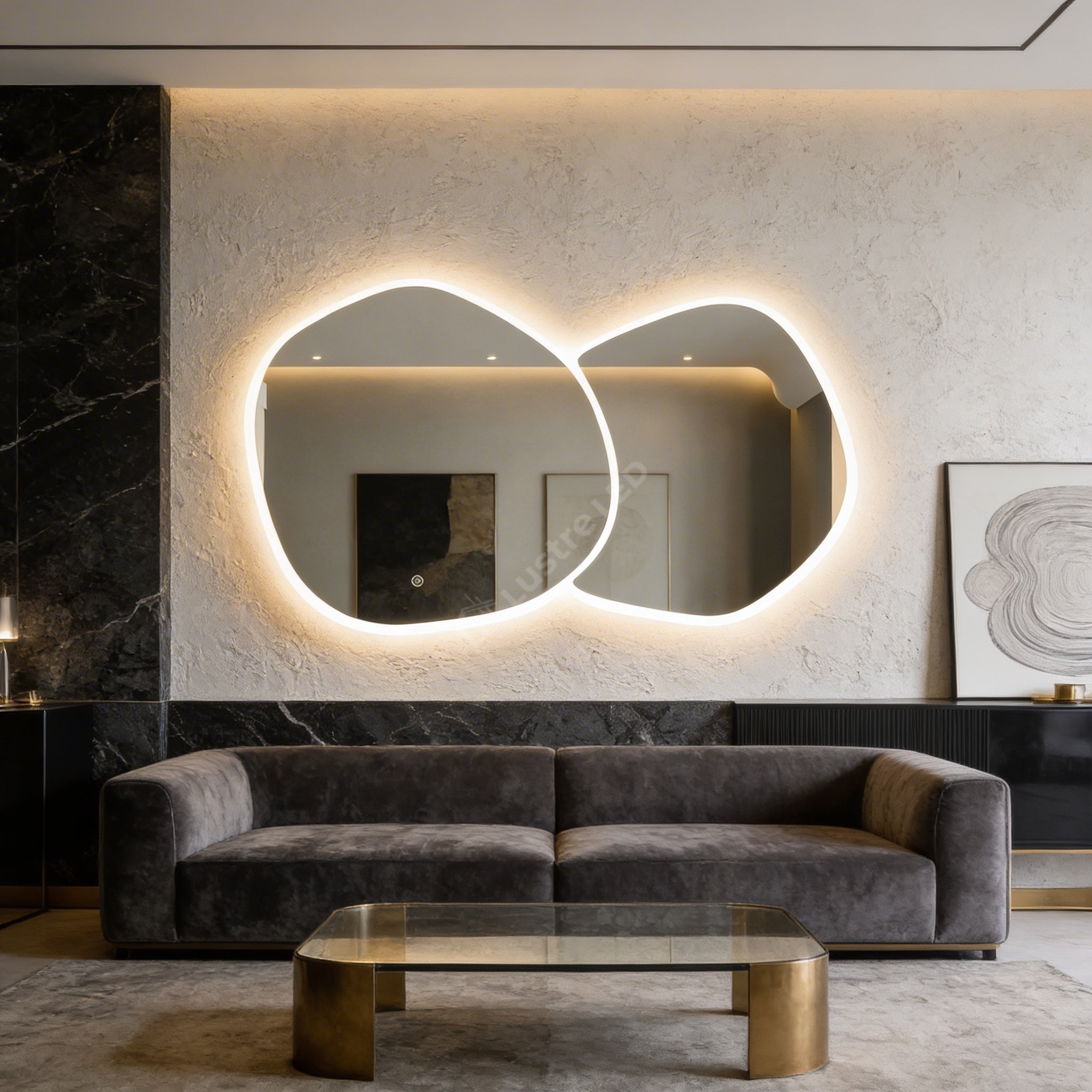 Oglinda LED FRAMELESS VALENCIA 140X80CM 3 Lumini si Touch