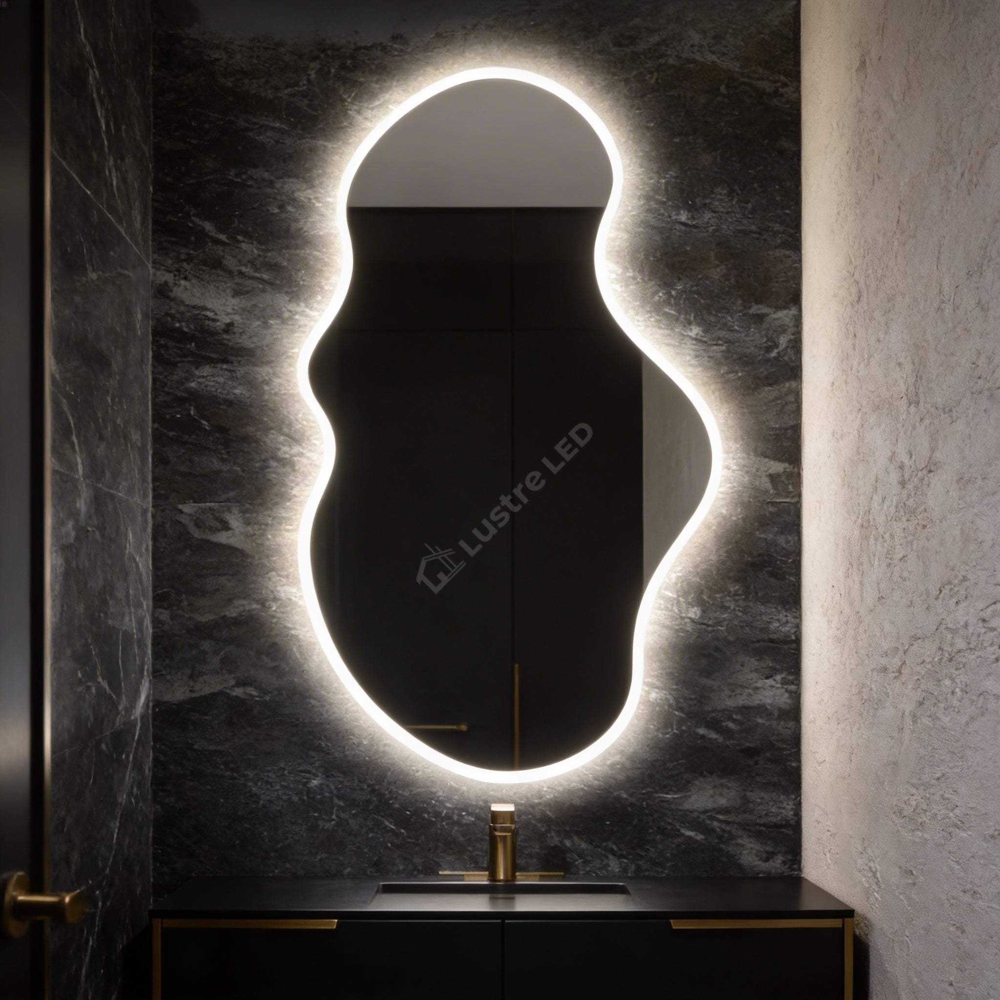 Oglinda LED FRAMELESS VEGAS 65x100CM 3 Lumini si Touch