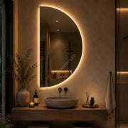 Oglinda LED HalfMoon Frameless 60x120CM 3 Lumini Touch