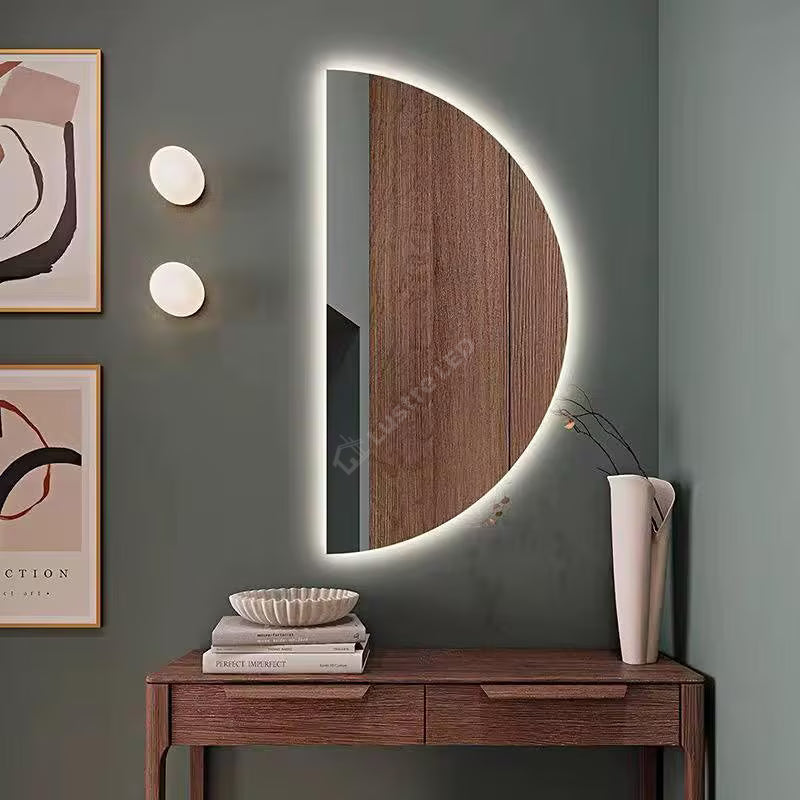 Oglinda LED HalfMoon Frameless 60x120CM 3 Lumini Touch