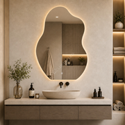 Oglinda LED Metza FRAMELESS Dimabila 50x70CM 3 Lumini Dezaburire si Touch