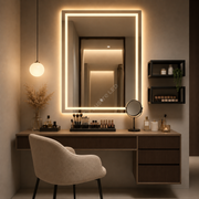 Oglinda LED QUADRO 60x80CM FRAMELESS 3 Lumini Dimabila Touch