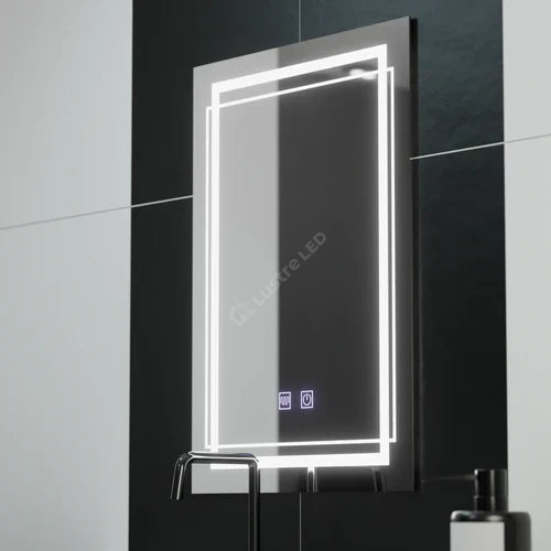 Oglinda LED Rectangulara 50x70cm Touch Sistem Dezaburire E37S 50x70CM / FRAMELESS LED MIRROR