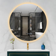 Oglinda LED Rodo Round FRAMELESS Dimabila Ø80CM 3 Lumini Dezaburire si Ceas