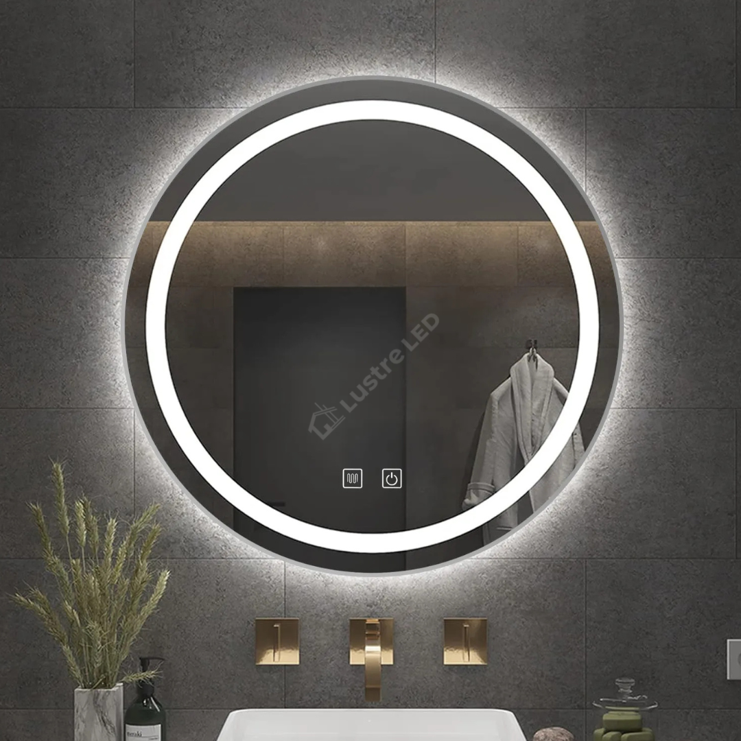 Oglinda LED Rotunda 60CM cu Dezaburire si Lumina Rece