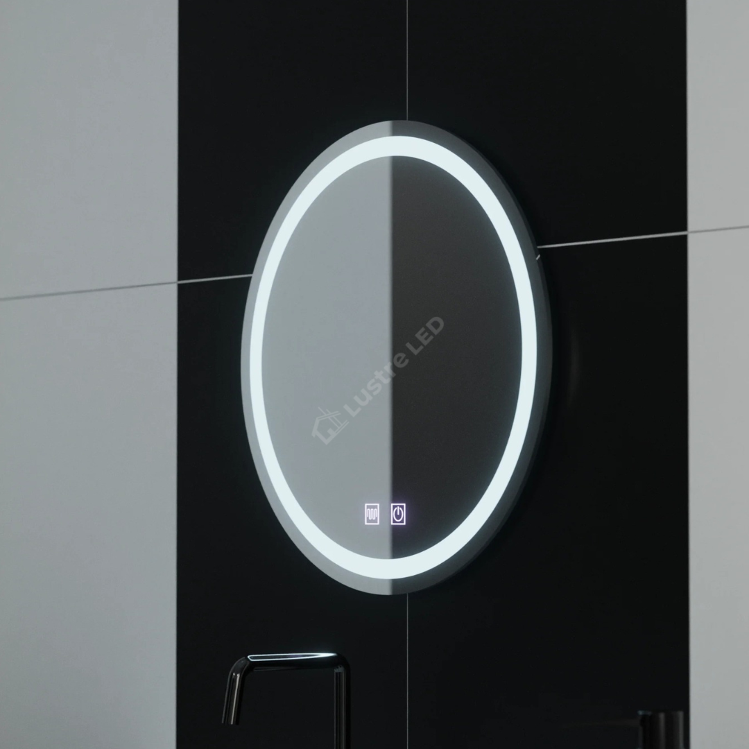 Oglinda LED Rotunda 60CM cu Dezaburire si Lumina Rece