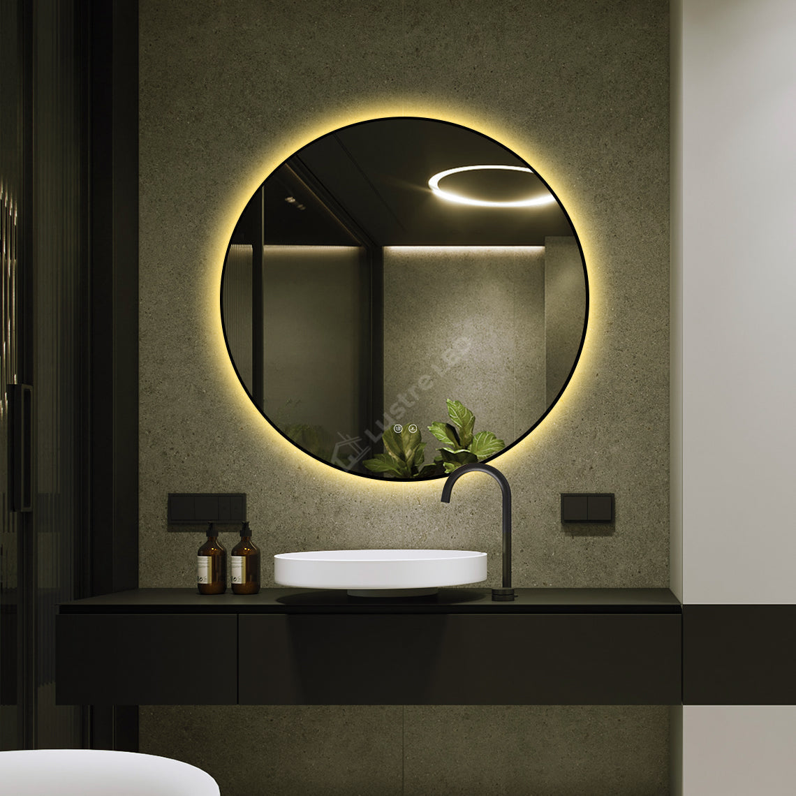 Oglinda LED Rotunda Ø80cm Functie Dezaburire si Touch LED MIRROR