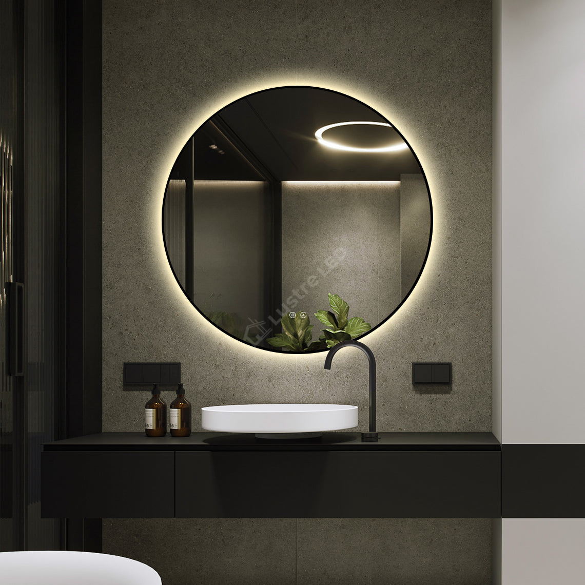 Oglinda LED Rotunda Ø80cm Functie Dezaburire si Touch LED MIRROR