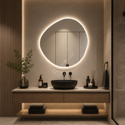 Oglinda LED SASSO 80x80CM FRAMELESS 3 Lumini Dimabila Touch