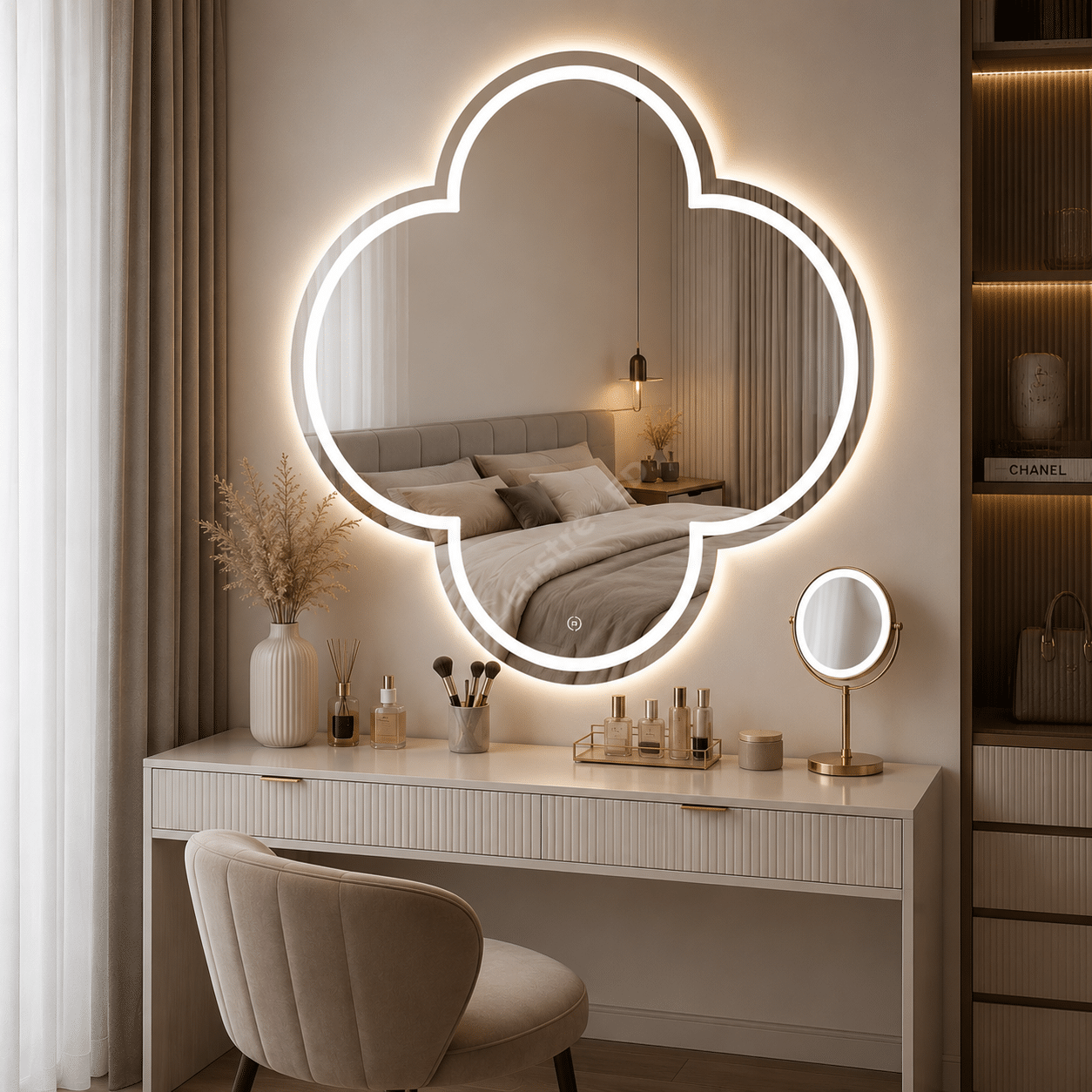Oglinda LED Sero 70x70CM 3 Lumini Dezaburire si Touch
